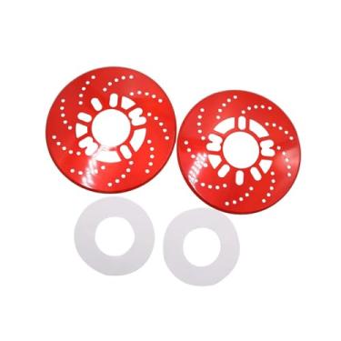 Imagem de TUCKBOLD 2 peças de capa de corrida de freio a disco de metal vermelho decoração para carro automotivo, peças automotivas