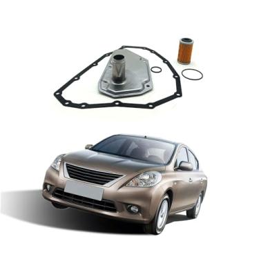 Imagem de TRANSPEED JF015E RE0F11A Kit de filtro de óleo de transmissão de metal e junta de panela compatível com Nissan Sentra Tiida Versa Note 2012-19 Suzuki Swift substitui 31728-3JX0A
