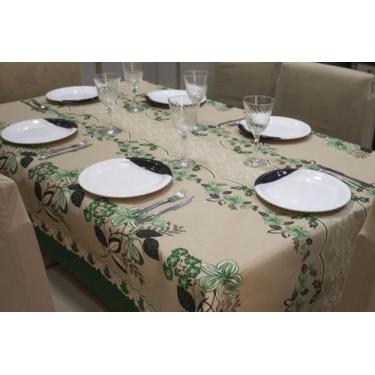 Imagem de Toalha de Mesa Linhão Rústico 6 Lugares - 2,00x1,45 Várias Estampas - 