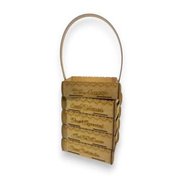 Imagem de Kit 5 Cestas Bandejas MDF com Frases e Arco 31x21 - DoniArts