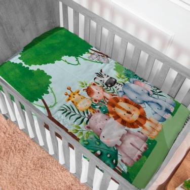 Imagem de Edredom Cobertor Bebê Berço Americano Estampado Sublimado 1m X 1.5m - 