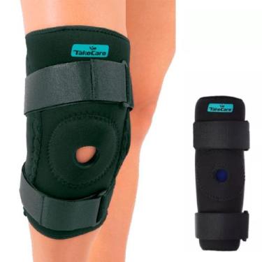 Imagem de Joelheira Articulada Neoprene Com Reforço Patelar Take Care, P