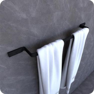 Imagem de Suporte Porta Toalhas De Banho Preto Fosco Empire - Homefull
