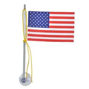 Imagem de Mini Bandeira Estados Unidos Com Ventosa Poliéster (5,5cm X 8,5cm)