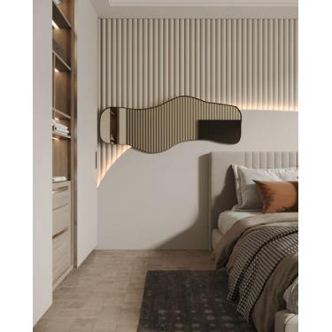 Imagem de Espelho Orgânico Parede Curvado Grande Corpo Inteiro 150x60cm E21 Com 