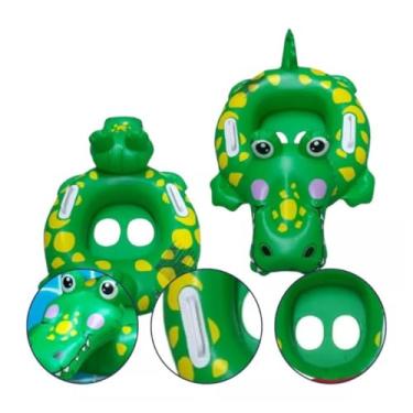 Imagem de Boia Infantil P Piscina C Assento Salva Vidas Jacare Verão