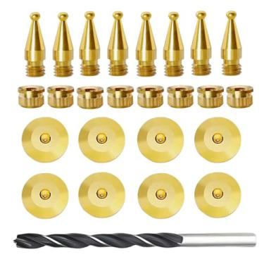 Imagem de Kit de almofada de ponta, suporte de isolamento de ponta de alto-falante de cobre e almofada de isolamento de alto-falante de cobre para amplificador de áudio, toca-discos, CD guitarra, receptores AV