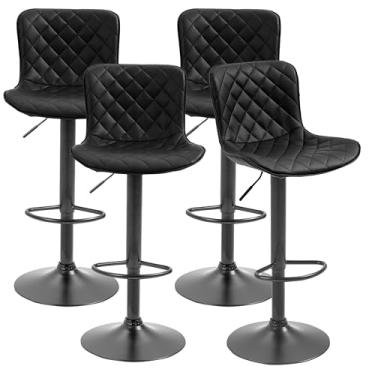 Imagem de Banqueta Alta Couro Sintético Giratória Regulagem de Altura Duoffice Arya (4, Losango)