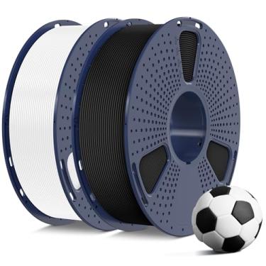 Imagem de SUNLU Pacote de Filamento de Impressora 3D Pla Matte 1,75 Mm, Filamento Pla Super Bem Enrolado com Acabamento Fosco, Impressão com Impressoras 3D 99% Fdm, Carretel de 1 Kg(2,2 Libras) 2 Pacotes, Preto