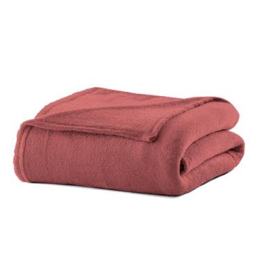 Imagem de Cobertor Manta de Microfibra Liso Queen 220x240cm  Camesa, Vermelho