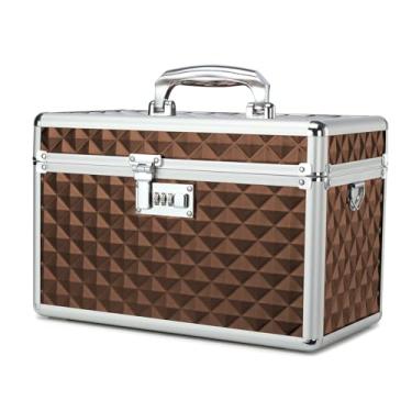 Imagem de HEWEI WORKS Caixa de armazenamento com combinação, caixa de armazenamento de medicamentos trancável, caixa vazia de primeiros socorros, caixa de trava de segurança, organizador de medicamentos, caixa