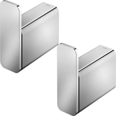 Imagem de Kit 2 Peças Cabide Porta Toalha Docol Flat Cromado 00960906