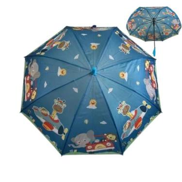 Imagem de Guarda Chuva Infantil Automático Sombrinha Criança Com Estampa De PVC 