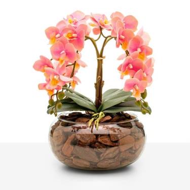 Imagem de Arranjo 4 Hastes Orquídea Flor Artificial Realista Decoração Centro de