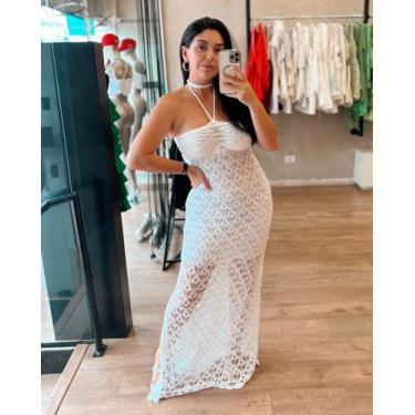 Imagem de Vestido Tricô Maldivas - Luk Modas, Branco