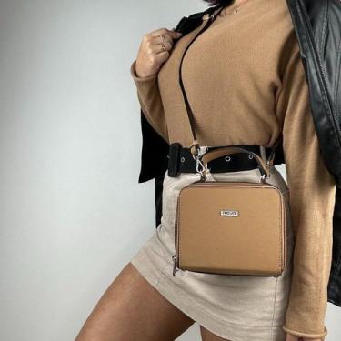 Imagem de Bolsa recuo em couro legítimo b.1008, Camel