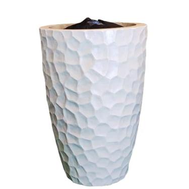 Imagem de Vaso De Planta Grande Polietileno Jardim Varanda Luxo Cuba Coluna Pedra Safira G (cinza)