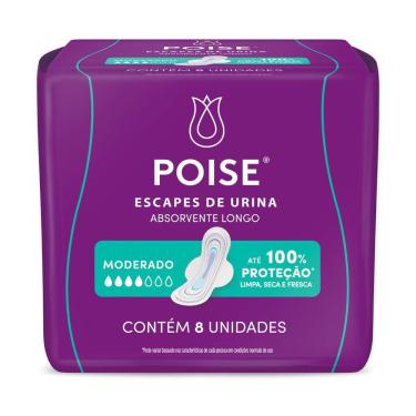 Imagem de Absorvente Longo Moderado 8 Unidades POISE