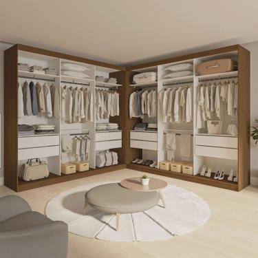 Imagem de Closet Casal sem Portas 8 Gavetas Paris Duo Premium