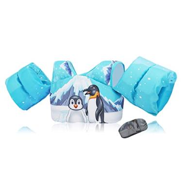 Imagem de Welebar Colete de natação para crianças, adequado para crianças de 12,7 a 32 kg, boias para meninos e meninas, auxílio à natação, treinamento, adequado para bebês/crianças pequenas