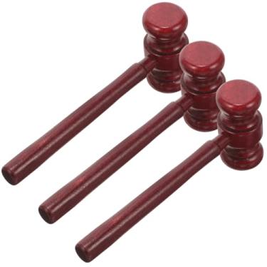 Imagem de TOYANDONA Martelo de juiz de madeira vintage martelo de madeira martelo de madeira clássico para juiz de tribunal advogado estudante presidente martelos de sala de leilão, 17,5 x 6,5 x 3,1 cm