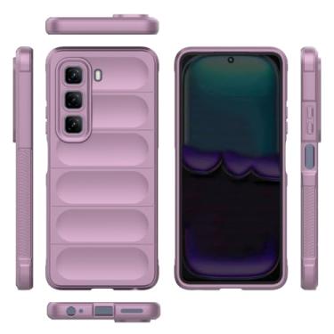 Imagem de Elubugod Capa compatível com Infinix Hot 50 4G, capa para celular TPU macia compatível com Infinix Hot 50 4G X6882 capa roxa
