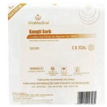 Imagem de Curativo Alginato De Calcio E Sodio 10X10 Com 10 Kanglisorb