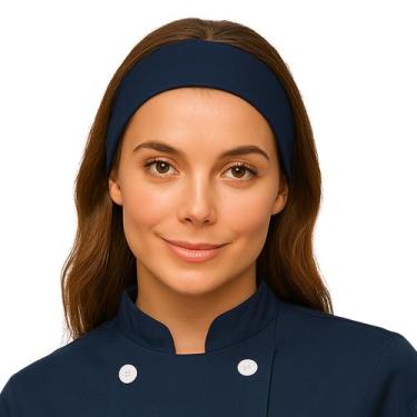 Imagem de Faixa De Cabelo Feminina Para Chef Cozinha Restaurante Confeitaria Pad