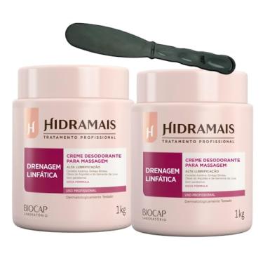 Imagem de 2un Creme Massagem Drenagem Linfática 1KG Hidramais+Espatula
