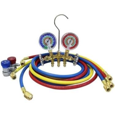 Imagem de Kit Manifold Analógico 2 Vias Mastercool R134a R22 R12 R404a