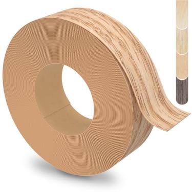 Imagem de ZYJT Borda de borda de carvalho vermelho, faixa de borda de madeira folheada de madeira compensada de 1 1/5.1 cm x 7.6 m, fita de madeira pré-luída para reparo de gabinete