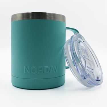 Imagem de NORDAY | Copos de aço inoxidável – Copos | Caneca de café 350 ml Copo térmico aqua | Mantém a temperatura entre 8 e 24 horas | Tampa antiderramamento - Ideal para viagens | Parede dupla - Extra