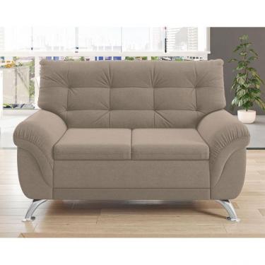 Imagem de Sofá 2 Lugares Arezzo Revestido Em Suede Linoforte Areia