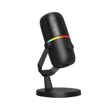 Imagem de Microfone Gamer Xiaomi Haylou Gx1 - Aux/usb Tipo C - Rgb - Preto