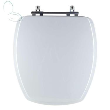 Imagem de Assento Sanitário Tampa De Vaso Branco Mdf Laqueado Thema Para Bacia Incepa