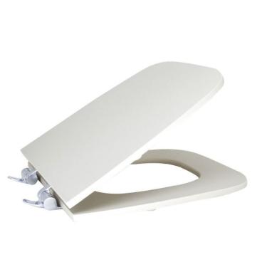 Imagem de Assento Sanitário Poliéster Para Louça Boss (incepa) Slow Close Cromado Bege Fosco