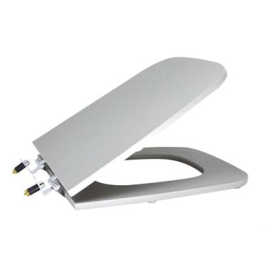 Imagem de Assento Sanitário Poliéster Para Louça Boss (incepa) Super Luxo Cromado Cinza Fosco