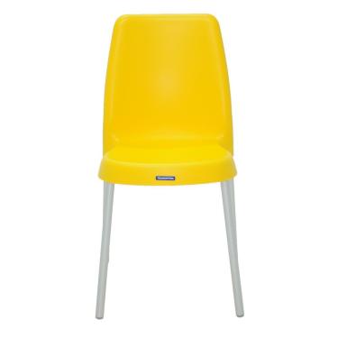 Imagem de Cadeira Tramontina Vanda Summa Em Polipropileno Amarelo Com Pernas De Aluminio