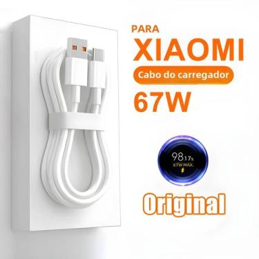 Imagem de Cabo Carregador USB Tipo C 67W PD3.0 - Super Rápido para Xiaomi Mi 11/
