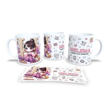 Imagem de Caneca branca Dorama, uso exclusivo dorameira, alfabeto dorama, personalizada com nome (H)