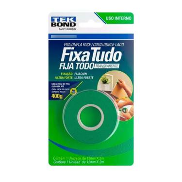 Imagem de Fita Fixa Tudo Tek Bond 12mm X 2m - Super Resistente! - Tekbond