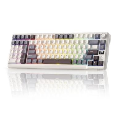 Imagem de RK ROYAL KLUDGE Teclado mecânico sem fio L98 com design Southpaw canhoto e botão de troca a quente, teclado Tri-Mode 95% BT/2.4G/USB-C, Pro Software, suporte de junta, bateria maciça de 8000 mAh