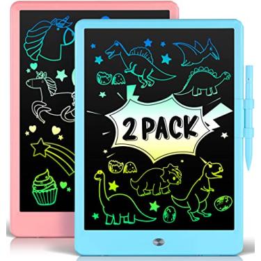 Imagem de LEYAOYAO Pacote Com 2 Tablets De Escrita Lcd Para Crianças, Quadro Desenho 10", Blocos Eletrônicos, Brinquedo Educativo Crianças Pequenas - Presente Meninos E Meninas 3 A 6 Anos