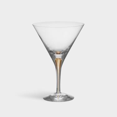 Imagem de Orrefors Copo Martini de cristal dourado Intermezzo (conjunto de dois), transparente