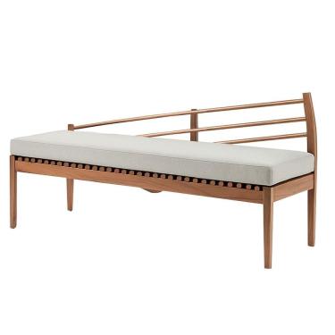 Imagem de Banco Timeless Ozki 150 Cm Largura Madeira Eucalipto Cedro Tecido Cinza C