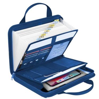 Imagem de onvvippiv Pasta organizadora de arquivos expansível sanfonada à prova de fogo com etiquetas com zíper, 13 bolsos, organizador de documentos, caixa de armazenamento para negócios, escritório, recibo