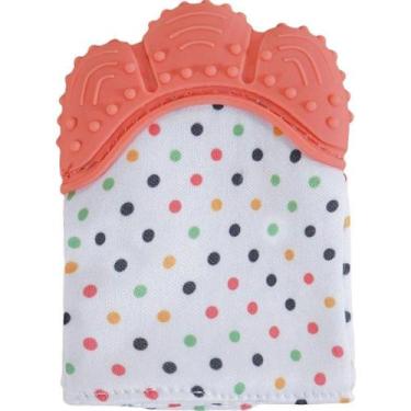 Imagem de Mordedor Luvinha Para Bebê Silicone E Poliéster Laranja - BENE CASA