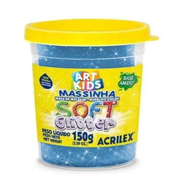 Imagem de Acrilex Massinha de Modelar Soft 150g., Azul com Glitter
