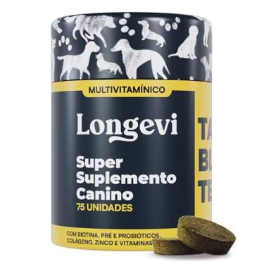 Imagem de Longevi Tabletes Mastigáveis para Cães | Super Suplemento Canino para Imunidade, Queda de Pelos e Energia | 150g | Formulado por Veterinários – PETVI