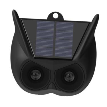 Imagem de Fenteer Repelente de animais noturnos solares com luz piscante para de fazenda, jardim externo, casa, repelente para pombos e corvos